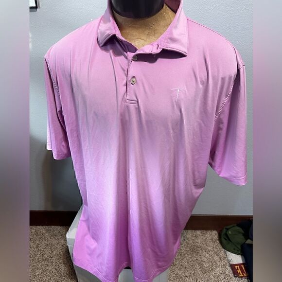 Peter Millar Summer Comfort Mens XXL Pink Short Sleeve Polo - Picture 1 of 7